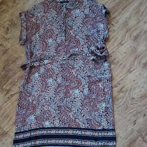 Tommy Hilfiger Orange ,Navy and White Dress